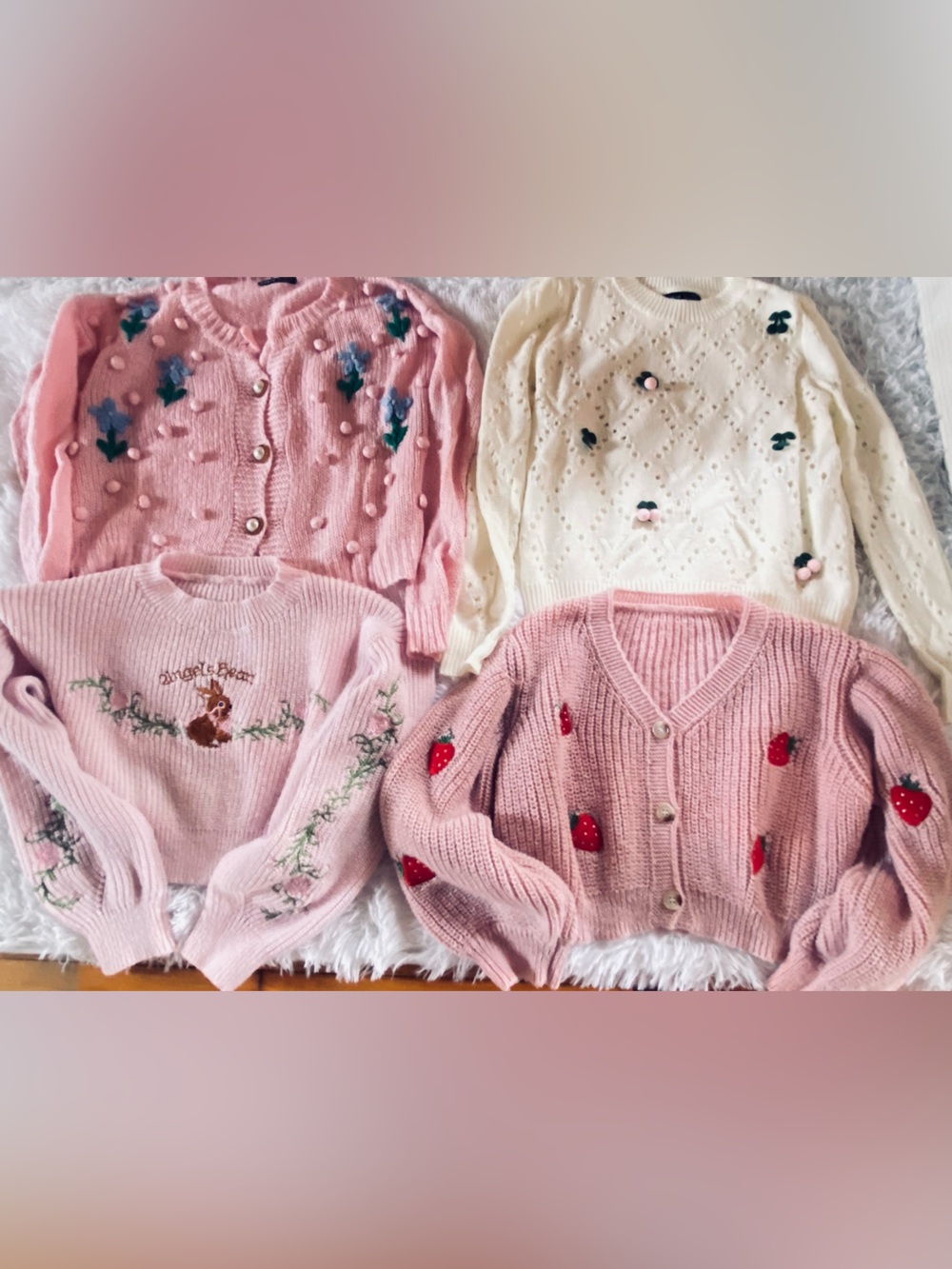 🩷 Romantic Knit Bundle 🌸
4 Sweaters • Soft Girl • Coquette • Balletcore, S adult